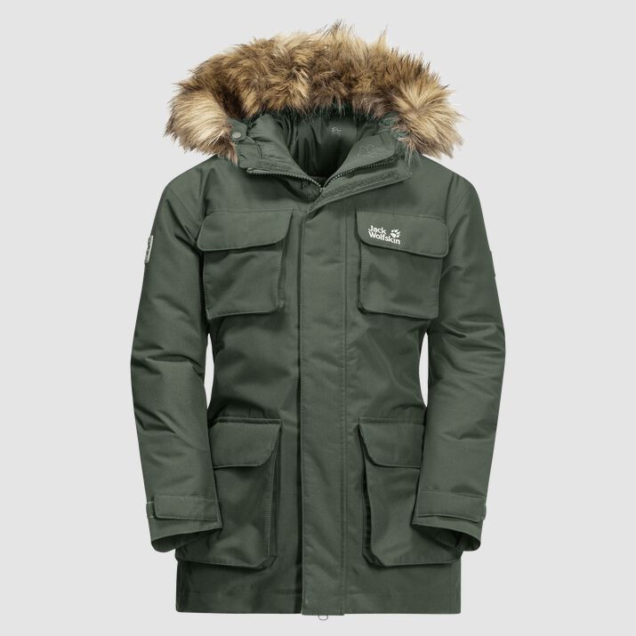 Parka Jack Wolfskin Snow Explorer Niños Verdes Mexico-2647318